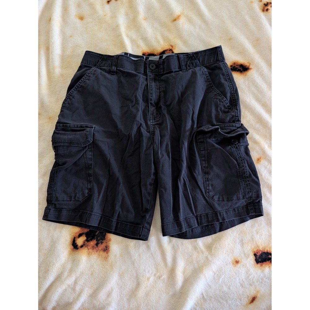 Denali Mens Black Cargo Shorts Size 34 Cotton Blend Stretch Utility Outdoor